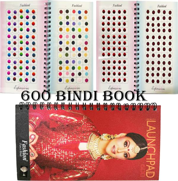 G4U Karwa Chuth Ladies Bindi Book 600 Sticker Kumkum Forehead Bindis Forehead Multicolor Bindis