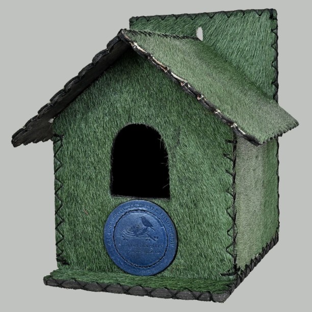 Carson 7 Green Hanging Rustic Style Birdhouse 
