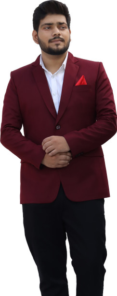 mehroon colour blazer
