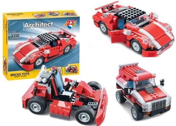 RVM Toys 23in1 Racing Sports Car Truck Building Blocks Set 278+Pcs Lego Compatible Toy