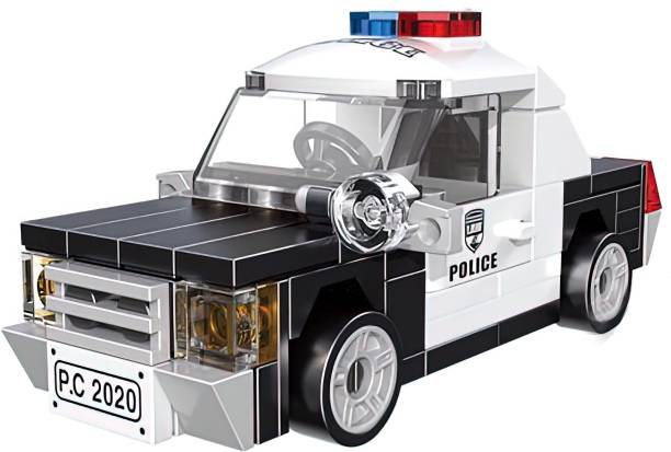 RVM Toys 104 Pcs Police Car Building Blocks Bricks Educational Learning Construction Toys