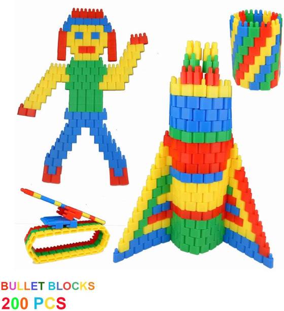 Poktum Puzzle Building Blocks Game Toys for Kids Education Bullet Blocks