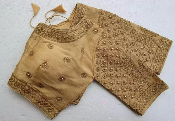 fancy blouse golden