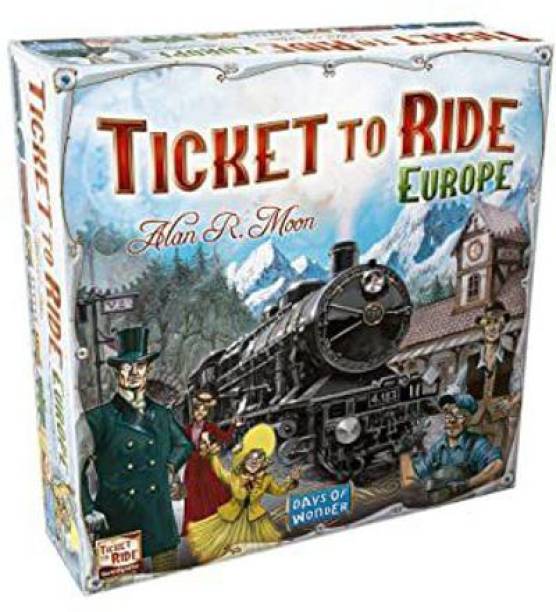 SACHET ENTERPRISE Ticket to Ride Europe Board Playing Mat Card Chips 2-5 player Party & Fun Games Party & Fun Games Board Game