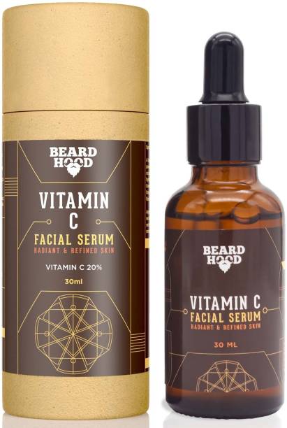 BEARDHOOD Vitamin C Serum for Face with Vitmain C 20%, Hyaluronic Acid and Green Tea Extract, 30 ml