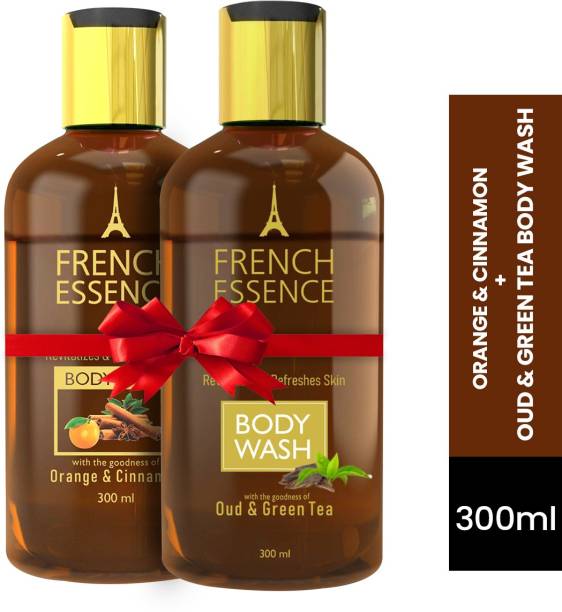 FRENCH ESSENCE Body wash Set for Men and women, Long-lasting fragrance, 300 ml