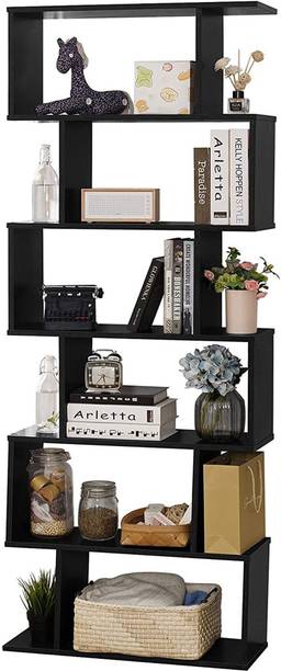 lukzer Engineered Wood Open Book Shelf