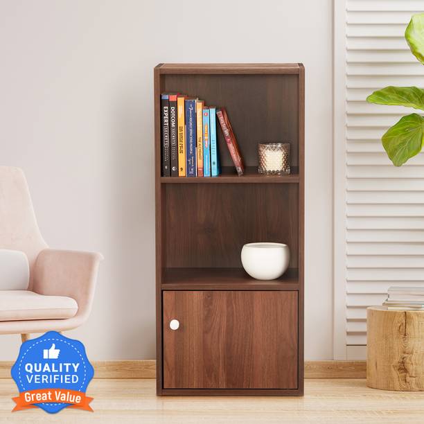 TADesign Muo-6015 3 Shelves Multipurpose Storage Cabinet Engineered Wood Semi-Open Book Shelf