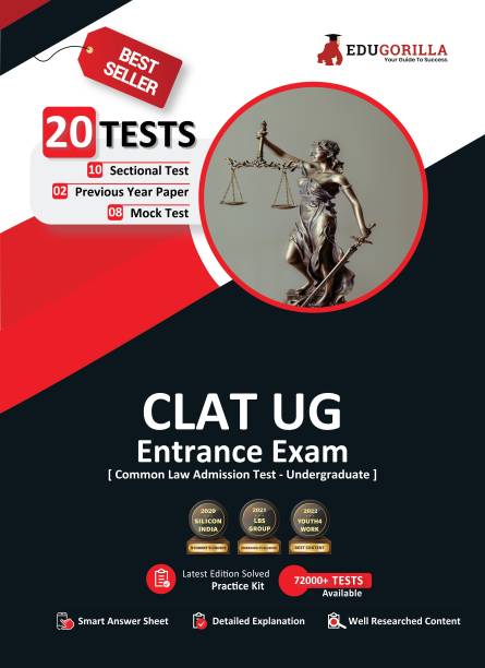 CLAT UG Exam Preparation Book  - 1800+ Solved Questions (8 Full-length Mock Tests + 10 Sectional Tests + 2 Previous Year Papers) | Free Access to Online Tests