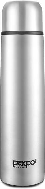 pexpo Flip Pro Tri-ply Vacuum Insulated 18 Hours Hot & Cold Steel Finish 1000 ml Flask
