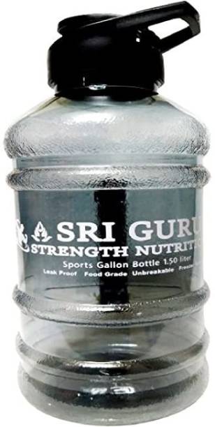 SRI GURUKULAM AGENCY Beast Sports Water/Protein Gallon BPA Free Bottle with Mixer Ball and Strainer 1000 ml Bottle With Drinking Glass