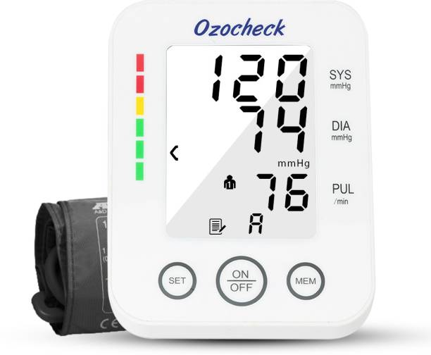 Ozocheck Fully Automatic Digital Blood Pressure and PulseRate Monitor with MDI Technology Simple Bp Monitor