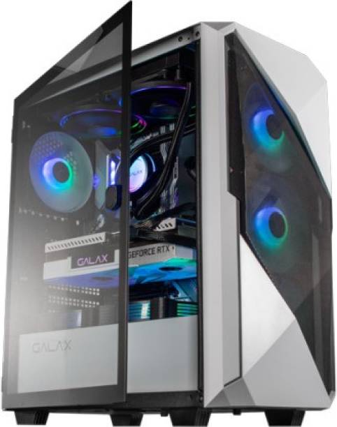 GALAX (Rev-01W) Mid Tower Gaming Case with 4 ARGB Fans (White) - CG01AGWA4A0 Mid Tower Gaming Case Cabinet