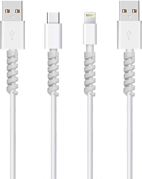STRIFF 12 Pieces Mobile Charging Cables&Earphones Wire Protector Cable Protector(WHITE) Cable Protector