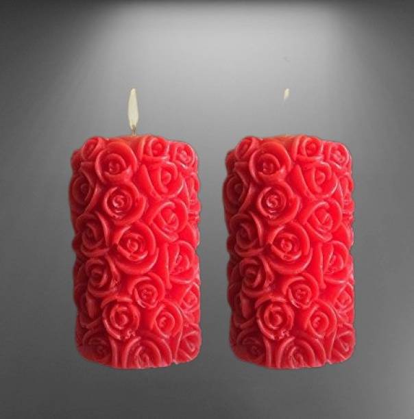 Candleswale Rose Border Candles(Scented Candles for Every Occasion ) Candle