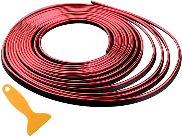Autofasters Car Interior Decorar Molding Trim Strips 16.4ft/5M (Red) Car Beading Roll For Grill and Garnish Cover, Door