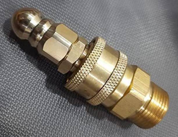 VELVON Pressure Washer Sewer Jetter Brass Nozzle, 3/8 Quickly Connector,m22 thread. Pressure Washer