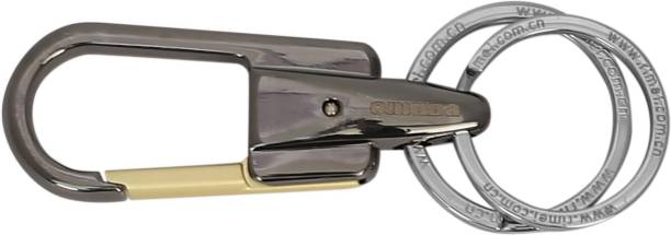 Omuda Hook Locking Silver Metal key ring ,Key chain for Bike ,Car Men, Women Keyring Locking Carabiner
