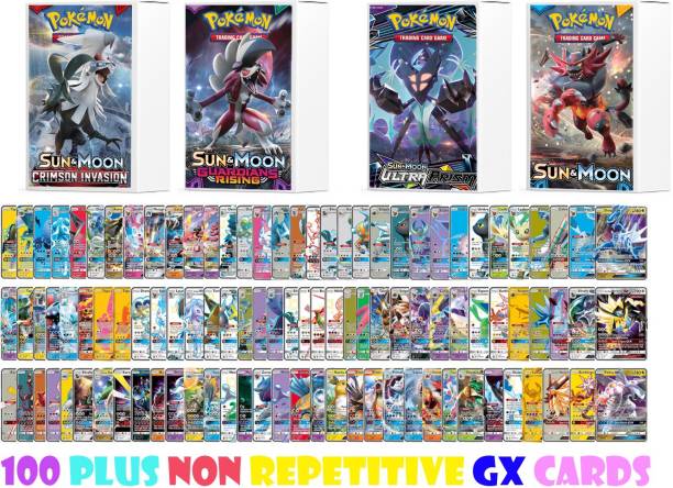 AncientKart Pokemon cards Sun & Moon Multi Series GX cards Non repetitive set of 100
