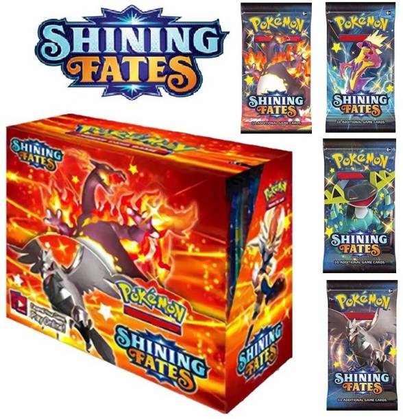 Bestie Toys Pokemon Cards Shining Fates Basic Trainer Energy V And Vmax Cards (36 pack)