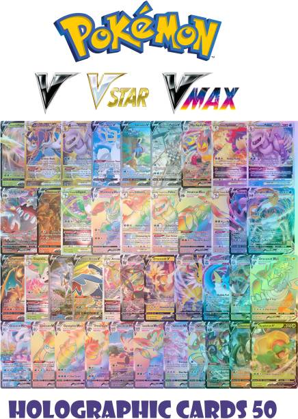 AncientKart Pokemon V, Vmax & Vstar Holo Shinning cards set of 50