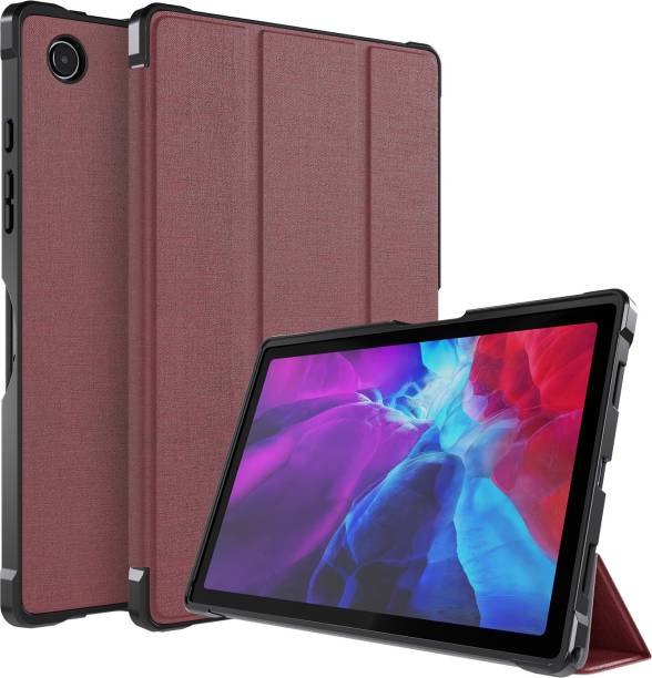 MOCA Flip Cover for Samsung Galaxy Tab A8 10.5 Inch SM X200 X205 X207 Shockproof Soft TPU Back Flip Cover Case