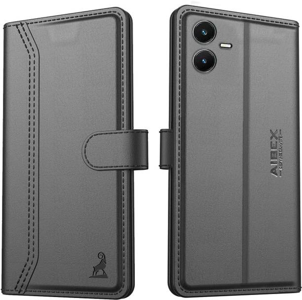 AIBEX Flip Cover for Vivo Y22 |Vegan |PU Leather |Foldable Stand & Pocket |Magnetic Closure