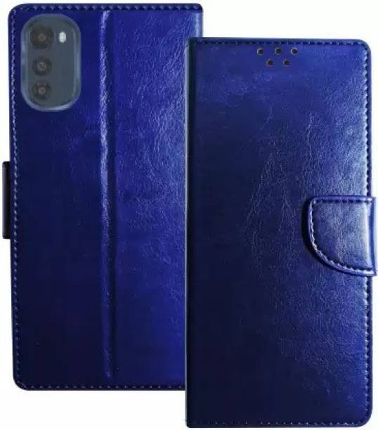 Teleform Flip Cover for Motorola Moto E32S (Blue, Shock...