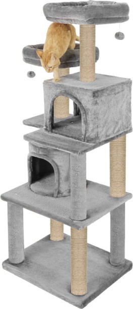 JOYO Cat Tree Cat Tower Scratching Posts Top Perch Cat Activity Tree for Kittens 58 Multi-Level Cat Tree for Indoor Cats Cat Climbing Tower for Cat Play Cat Tree House with Hammock 