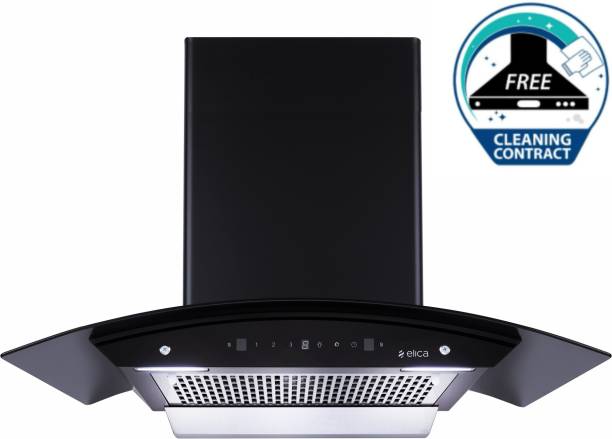 Elica WDFL 906 HAC MS NERO Auto Clean Wall Mounted Chimney