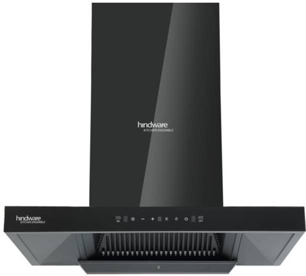 Hindware Alicia HMS 60CM Auto Clean Wall Mounted Chimney (Black 1350 CMH)