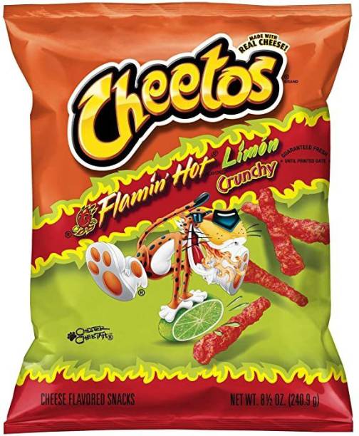 Cheetos Crunchy Flamin Hot Lime Snacks - Cheese Flavour...