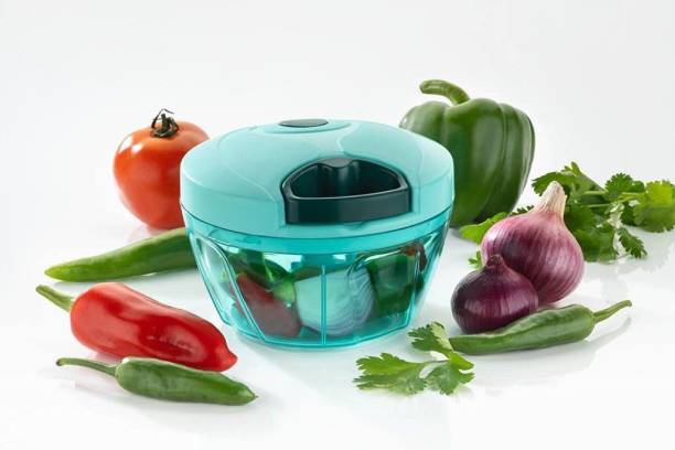 OMORTEX Heavy Duty 450ml Unbrekable Vegetable Chopper & Cutter For Daily Use in Kitchen Vegetable Chopper Green Kitchen Tool Set