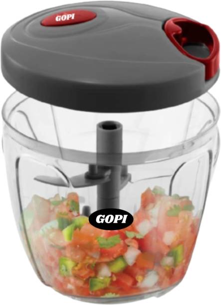 gopi by GopiStore By Gopi Group 1000 ML vegetable cutter chopper Stainless Steel Blade Vegetable & Fruit Chopper