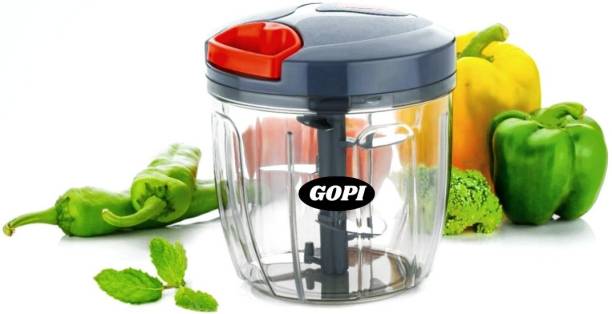 gopi by GopiStore Raja 1000 ml 6 Stainless Steel Blade Vegetable & Fruit Chopper