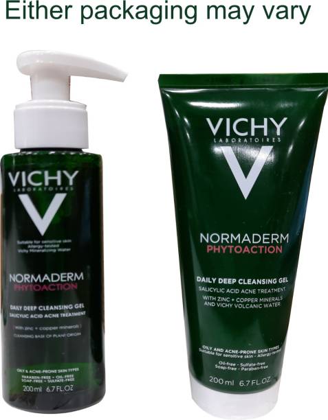 Vichy Normaderm Daily Deep Cleansing Gel with Salicylic Acid Acne Treatment Deeply