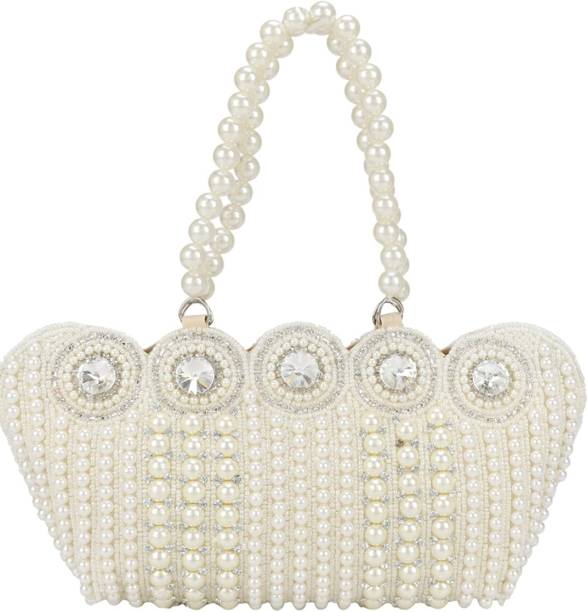 Party, Casual, Formal White  Clutch Price in India