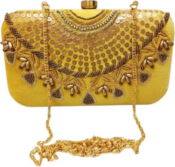 Party Yellow  Clutch Price in India