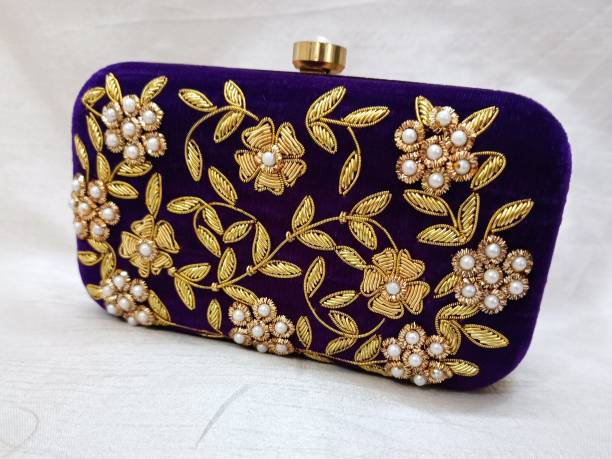 Party, Casual Purple  Clutch Price in India