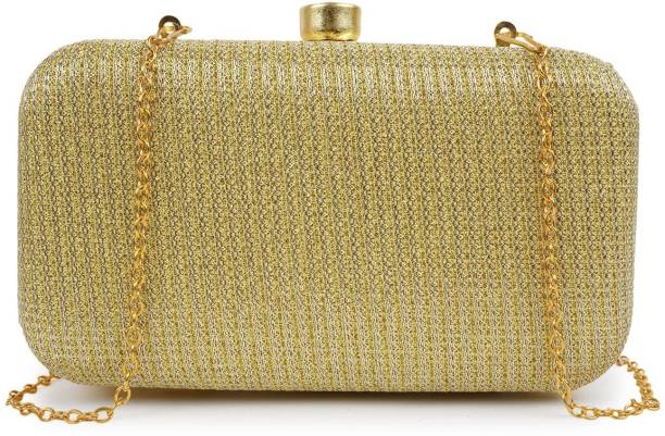 Casual, Formal, Party, Sports Gold  Clutch Price in India