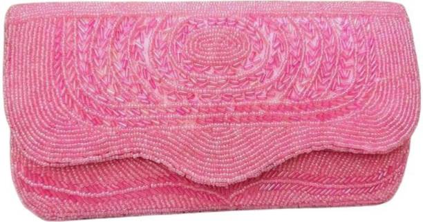 Formal, Party Pink  Clutch Price in India