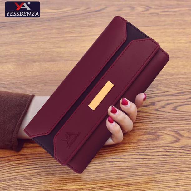 Casual, Party, Formal, Sports Maroon, Black  Clutch  - Regular Size Price in India