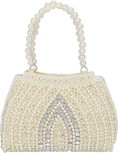 Casual, Formal, Party White  Clutch Price in India