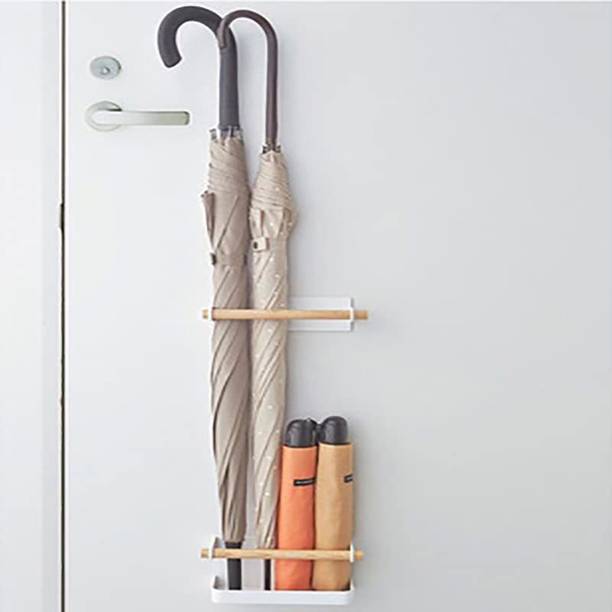 ARHAT ORGANIZERS Umbrella Stand | Magnetic Wall Mounted Umbrella Holder | Entryway Organizer Solid Wood Umbrella Stand