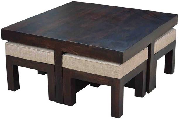 Kendalwood Furniture Premium Quality 4 Stool Coffee Table Center Table for living room Furniture Solid Wood Coffee Table