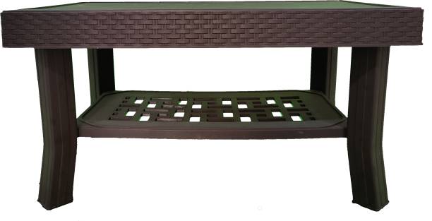 HELLO Columbia Model Coffee Table, Teapoy, Centre Table, Color - Brown Plastic Coffee Table