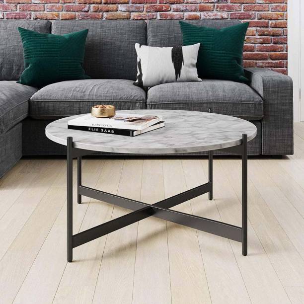 ANIKAA Buffy Nesting Coffee Table with Real Marble Metal Nesting Table