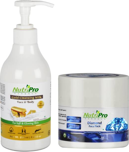 NutriPro Gold Cleansing Milk With Diamond Face Pack Price in India