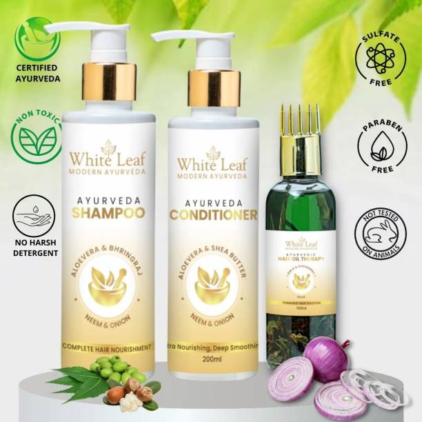 White Leaf Anti-Dandruff Shampoo, With Onion Oil Controls Dandruff & Conditioner For Men Price in India