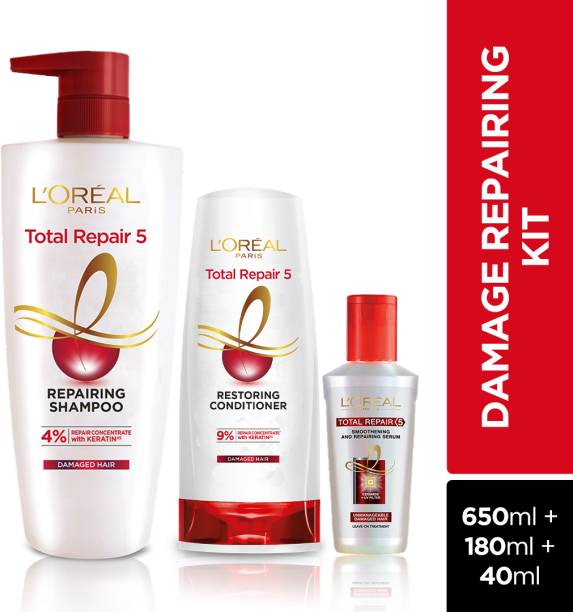 L'Oréal Paris Total Repair 5 Shampoo 650ml + Conditioner 180ml + Serum 40ml